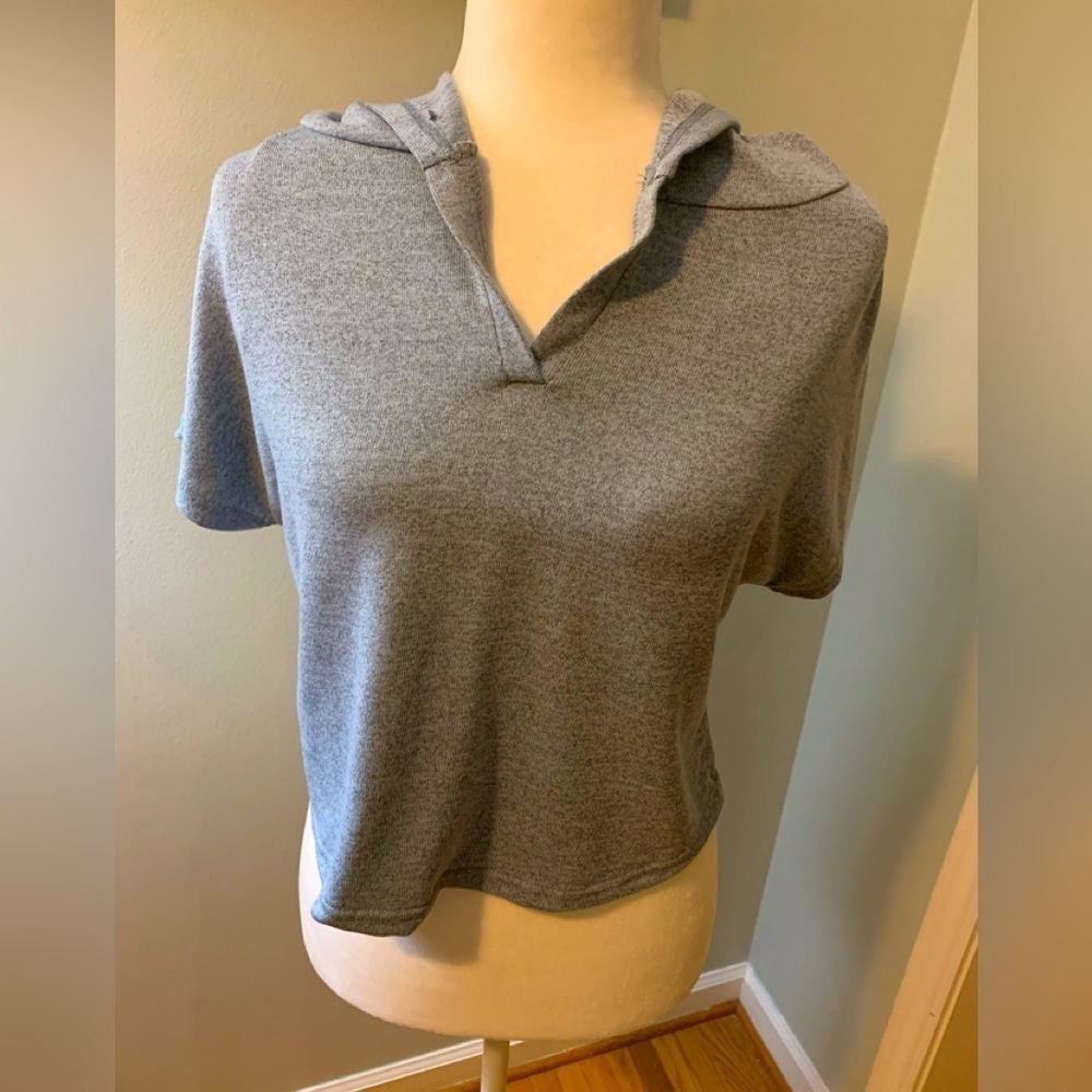 Hyfve hyfve hyfve jersey crop top w/hoodie, S